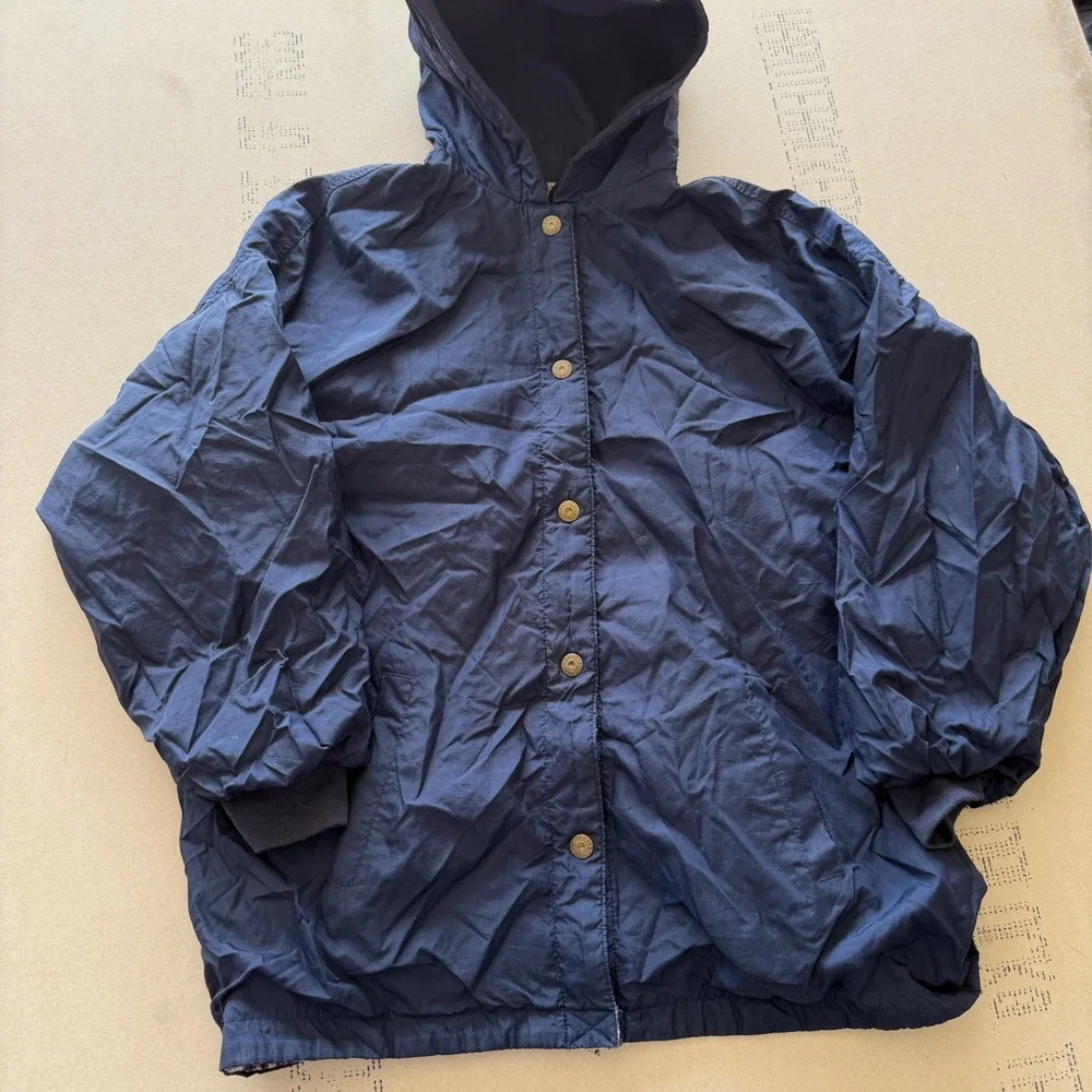Vintage 80's Reversible Southwestern Fleece Hooded Jacket